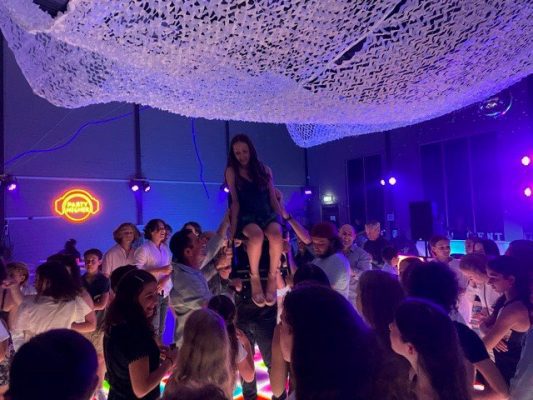 Bat Mitzvah Girl in chair