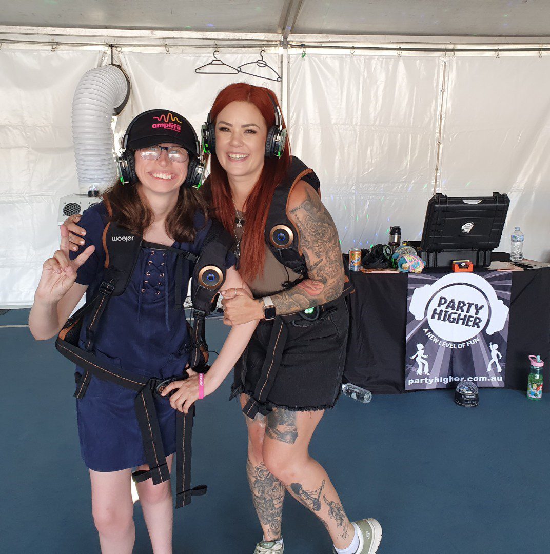 Cool mum and daughter in vests